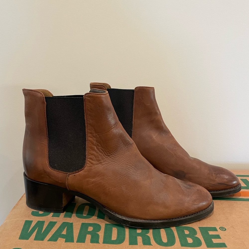 Handmade Italian Leather Chelsea Boots - Brown